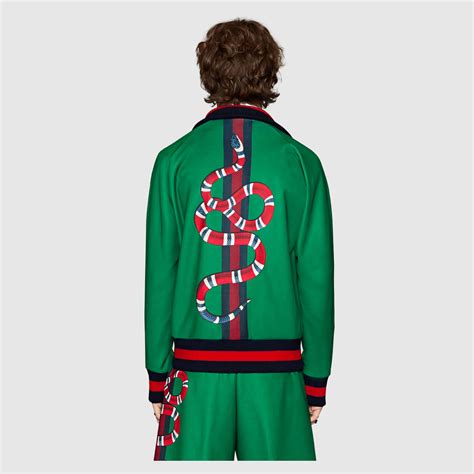gucci web and snake jersey jacket